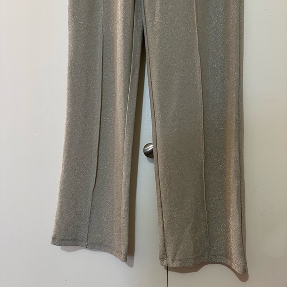 New RACHEL Rachel Roy Glitter Knit Pull On Front Seam Pant Gray - Picture 3 of 10